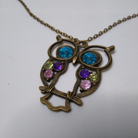 Colorful Owl Necklace - Picture 5 of 13